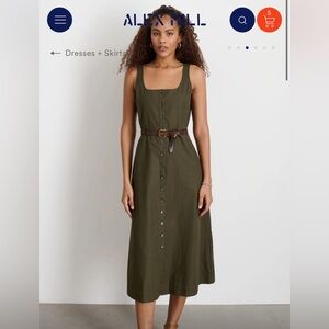Alex Mill Piper Dress in Military Olive (Small)